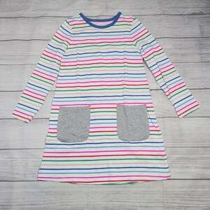 8/9 Mini Boden Striped Long Sleeve Dress
